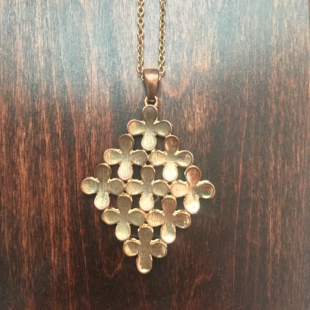 Gold long chain necklace